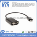 Novo cabo USB Micro OTG para Samsung Galaxy S2 S3 S4 i9500 i9300 i9100 Nota N7000 i9220 OTG cabo adaptador preto